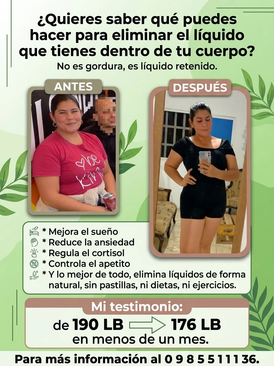 Testimonio gráfico de Yarixa con fotografías de antes y después y su relato de un cambio de peso